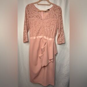 Miusol 3/4 Sleeve Pink Lace Dress Size 4
